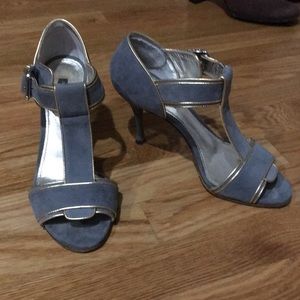 Grey suede D&G heels